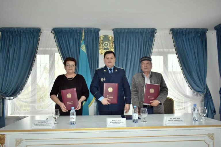 ШИЕЛІ АУДАНЫ ПРОКУРАТУРАСЫ, АУДАНДЫҚ АРДАГЕРЛЕР ЖӘНЕ ӘЙЕЛДЕР КЕҢЕСІ ӨЗАРА ЫНТЫМАҚТАСТЫҚ ТУРАЛЫ МЕМОРАНДУМҒА ҚОЛ ҚОЙДЫ