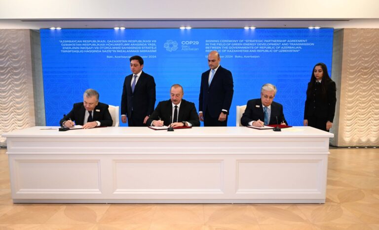 ҮШ ЕЛ АРАСЫНДАҒЫ СТРАТЕГИЯЛЫҚ КЕЛІСІМГЕ ҚОЛ ҚОЙДЫ