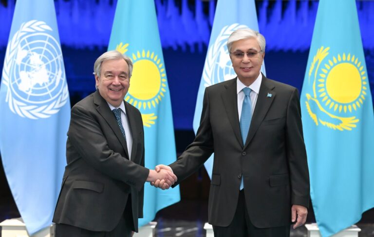 МЕМЛЕКЕТ БАСШЫСЫ БҰҰ БАС ХАТШЫСЫ АНТОНИУ ГУТЕРРИШПЕН КЕЛІССӨЗ ЖҮРГІЗДІ