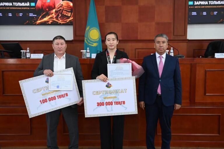 АУДАН ӘКІМІ АЗИЯ ЧЕМПИОНЫН ҚАБЫЛДАП, ҚҰРМЕТ КӨРСЕТТІ